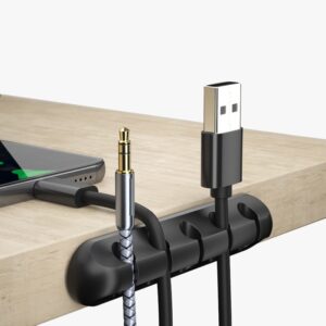Data Line Charger Holder Desktop Wire Organizer Storage Buckle Wall Sticking Bedside Wire Clamp Mobile Phone Wire Finishing