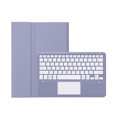 Adequado para iPad Air / Air2 9,7 polegadas tablet capa protetora com teclado, ultra-fino e anti queda (Cinzento Lavanda, Modelo normal) - Imagem 42