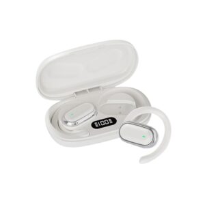 Fones de ouvido Bluetooth TWX compatíveis com Android e iOS Fones de ouvido Bluetooth leves sem fio com cancelamento de ruído preto/branco (Branco)