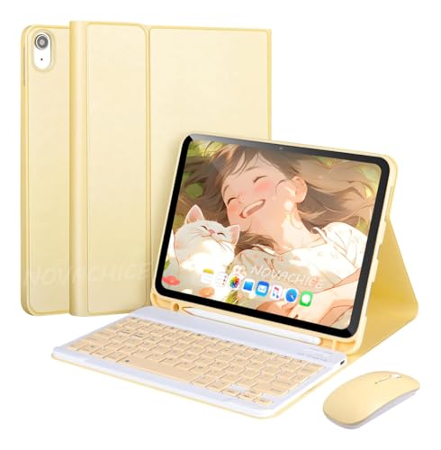 Capa Tablet Com Magnética e Removível Teclado e Mouse Bluetooth, Capa Para Para iPad Pro 2022/2021 12,9 Pol (Preto) - Imagem 17