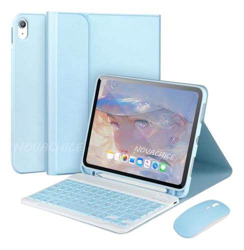 Capa Tablet Com Magnética e Removível Teclado e Mouse Bluetooth, Capa Para Para iPad Pro 2022/2021 12,9 Pol (Preto) - Imagem 20