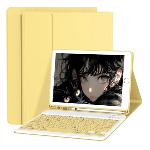 Adequado para iPad Air / Air2 9,7 polegadas tablet capa protetora com teclado, ultra-fino e anti queda (Cinzento Lavanda, Modelo normal) - Imagem 40