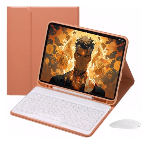 Capa Para Tab S7 Plus/s7fe/s8 Plus Com Redondo Teclado+mouse (Preto) - Imagem 22