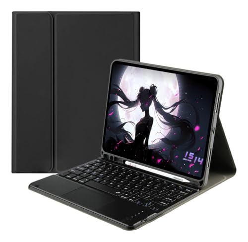 Capa de teclado para galaxy tab s6 lite 10.4 Polegada caso com teclado magnético sem fio capa de couro clássico antiderrapante (preto, Estilo comum) - Imagem 41