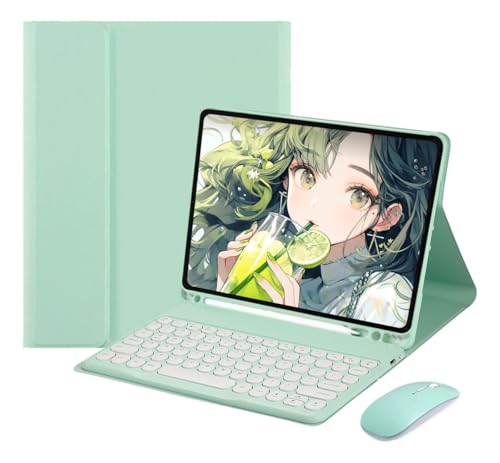 Capa+teclado De Teclas Redondas+mouse Para Air4/air5 10,9 (Azul) - Imagem 27