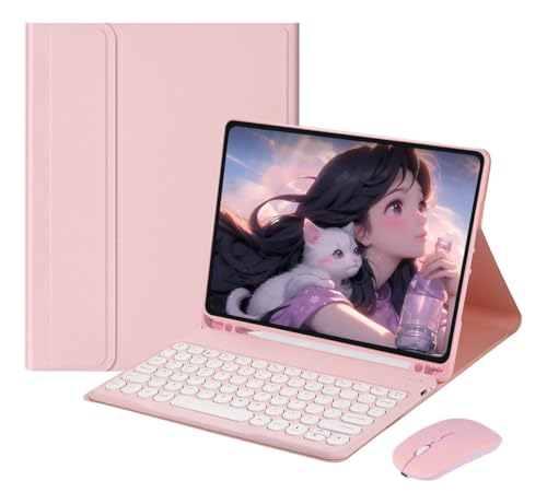 Capa+teclado De Teclas Redondas+mouse Para Air4/air5 10,9 (Azul) - Imagem 29