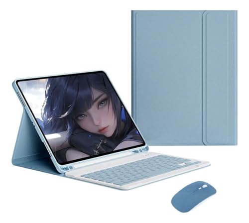 Capa Para Tablet, Capa + Mouse e Teclado Magnético Bluetooth Destacável Para Samsung Tablet A8 (Tartrazine, Teclado comum) - Imagem 22