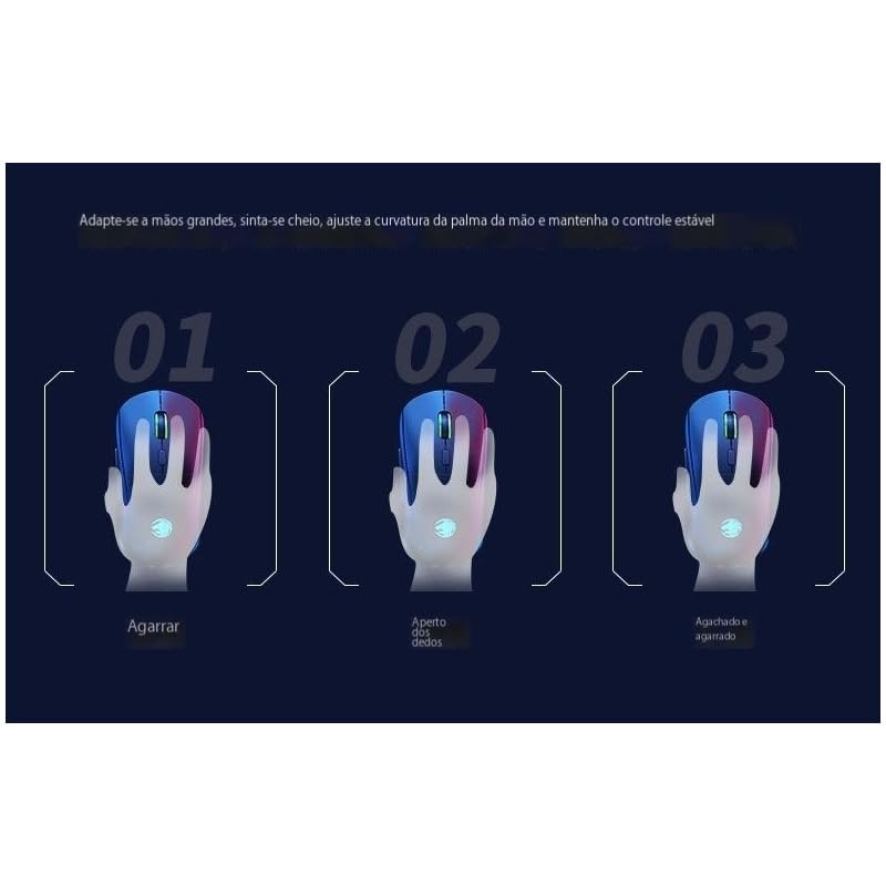 Mouse Com Luz De Fundo De Modo Duplo Bluetooth Sem Fio 2.4g - Imagem 4