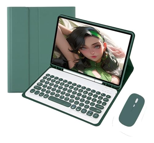 Capa Para Tab S7 Plus/s7fe/s8 Plus Com Redondo Teclado+mouse (Preto) - Imagem 28