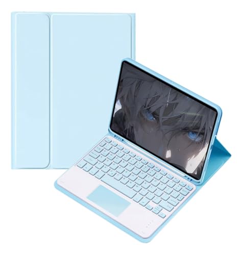 Capa para tablet para iPad de 10,2 polegadas de 8ª, 7ª e 9ª geração com teclado magnético sem fio, fina, leve e à prova de quedas (amarelo limão, Estilo comum) - Imagem 43