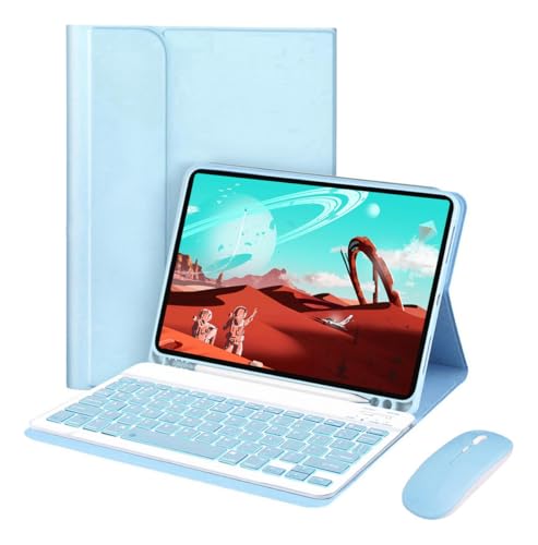 Capa Para Tablet, Capa + Mouse e Teclado Magnético Bluetooth Destacável Para IPad 9ª/ 8ª /7ª Geração (Preto, Teclado comum) - Imagem 27