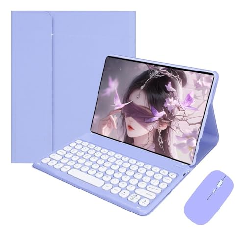 Capa Para Tab S7 Plus/s7fe/s8 Plus Com Redondo Teclado+mouse (Preto) - Imagem 26