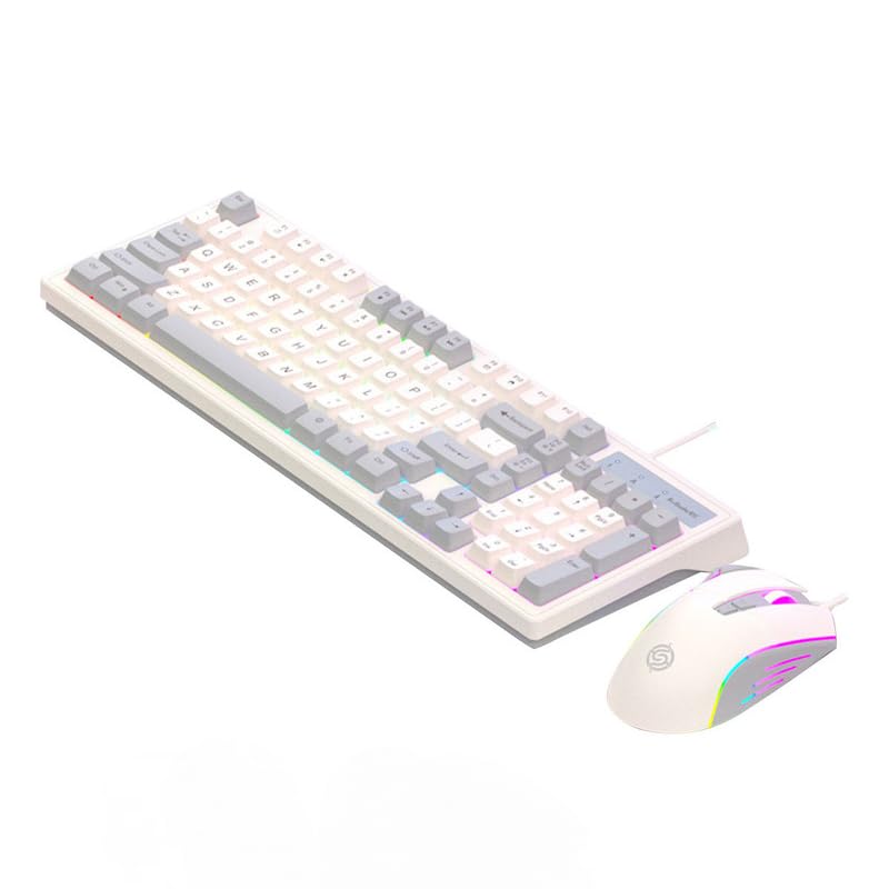 Teclado E Mouse Para Jogos Retroiluminados Coloridos Com Fio