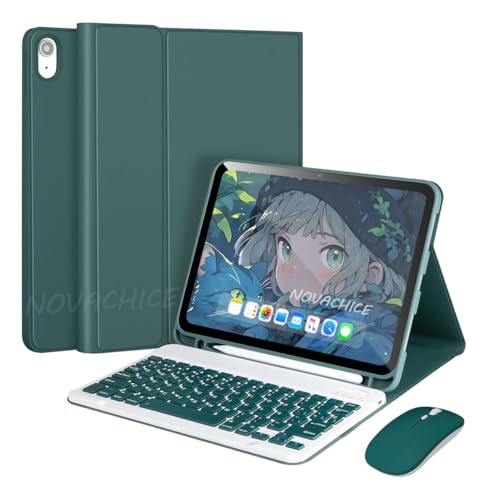 Capa Tablet Com Magnética e Removível Teclado e Mouse Bluetooth, Capa Para Para iPad Pro 2022/2021 12,9 Pol (Preto) - Imagem 26