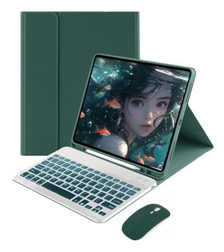 Capa Para Tablet, Capa + Mouse e Teclado Magnético Bluetooth Destacável Para IPad 9ª/ 8ª /7ª Geração (Preto, Teclado comum) - Imagem 34