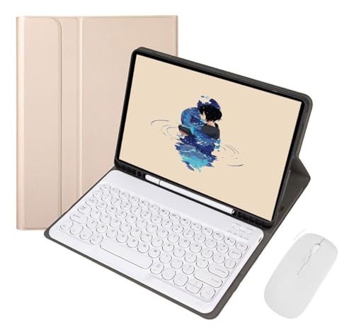 Capa Para Tab S7 Plus/s7fe/s8 Plus Com Redondo Teclado+mouse (Preto) - Imagem 24