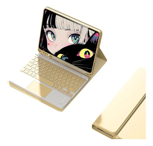 Capa para tablet para iPad de 10,2 polegadas de 8ª, 7ª e 9ª geração com teclado magnético sem fio, fina, leve e à prova de quedas (amarelo limão, Estilo comum) - Imagem 53