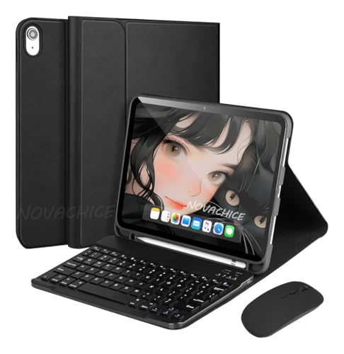 Capa Tablet Com Magnética e Removível Teclado e Mouse Bluetooth, Capa Para Para iPad Pro 2022/2021 12,9 Pol (Preto) - Imagem 23