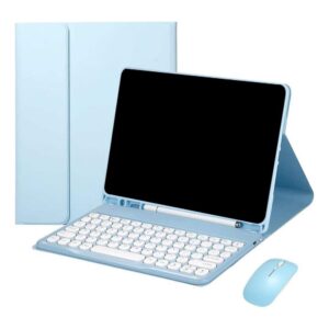 Kit Capa para Samsung S6 Lite 10.4 Polegadas: Capa para Tablet + Teclado Redondo + Mouse