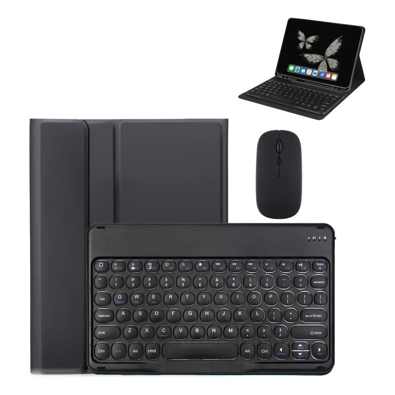 Kit Capa para iPad Air 4/5: Case para Tablet + Teclado com teclas redondas + Mouse - Imagem 14