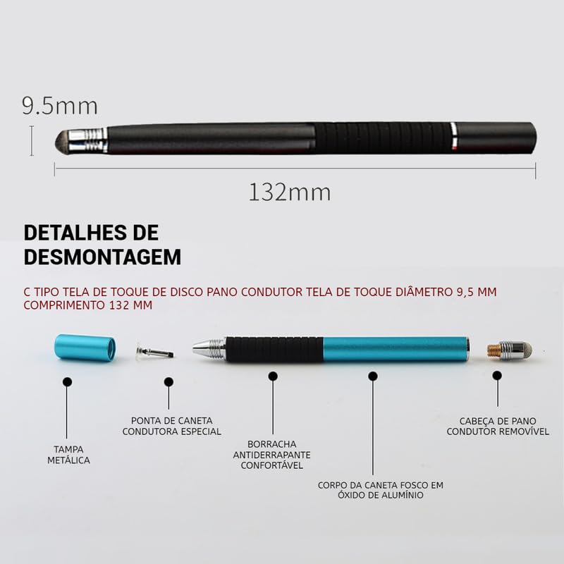 Canetas Ponta Dupla Para Celular E Tablet Universal Genérica - Imagem 3