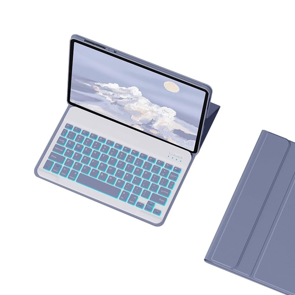 Capa de teclado para galaxy tab s6 lite 10.4 Polegada caso com teclado magnético sem fio capa de couro clássico antiderrapante (preto, Estilo comum) - Imagem 21