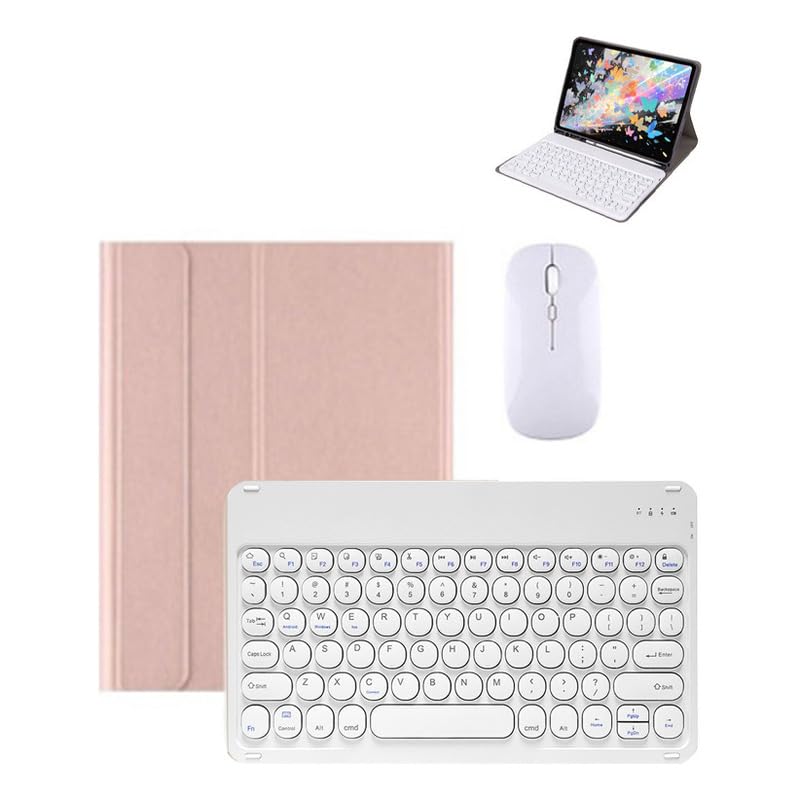 Kit Capa para iPad Air 4/5: Case para Tablet + Teclado com teclas redondas + Mouse - Imagem 16