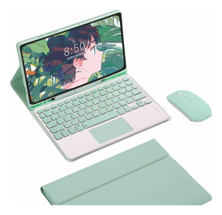 Capa Para Tablet, Capa + Mouse e Teclado Magnético Bluetooth Destacável Para Samsung Tab A7 T500/T505 10.4 (Rosa, Teclado comum) - Imagem 14