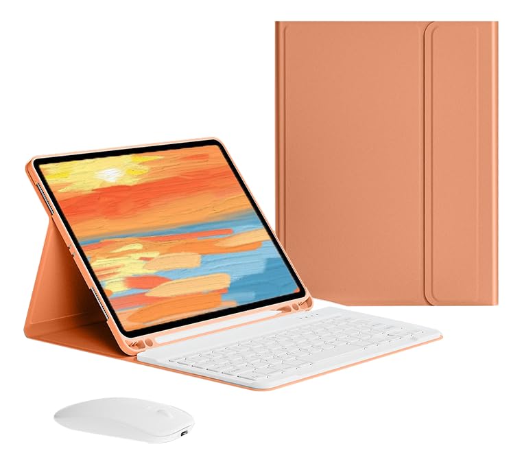 Capa Para Tablet, Capa + Mouse e Teclado Magnético Bluetooth Destacável Para Samsung Tablet A8 (Tartrazine, Teclado comum) - Imagem 18