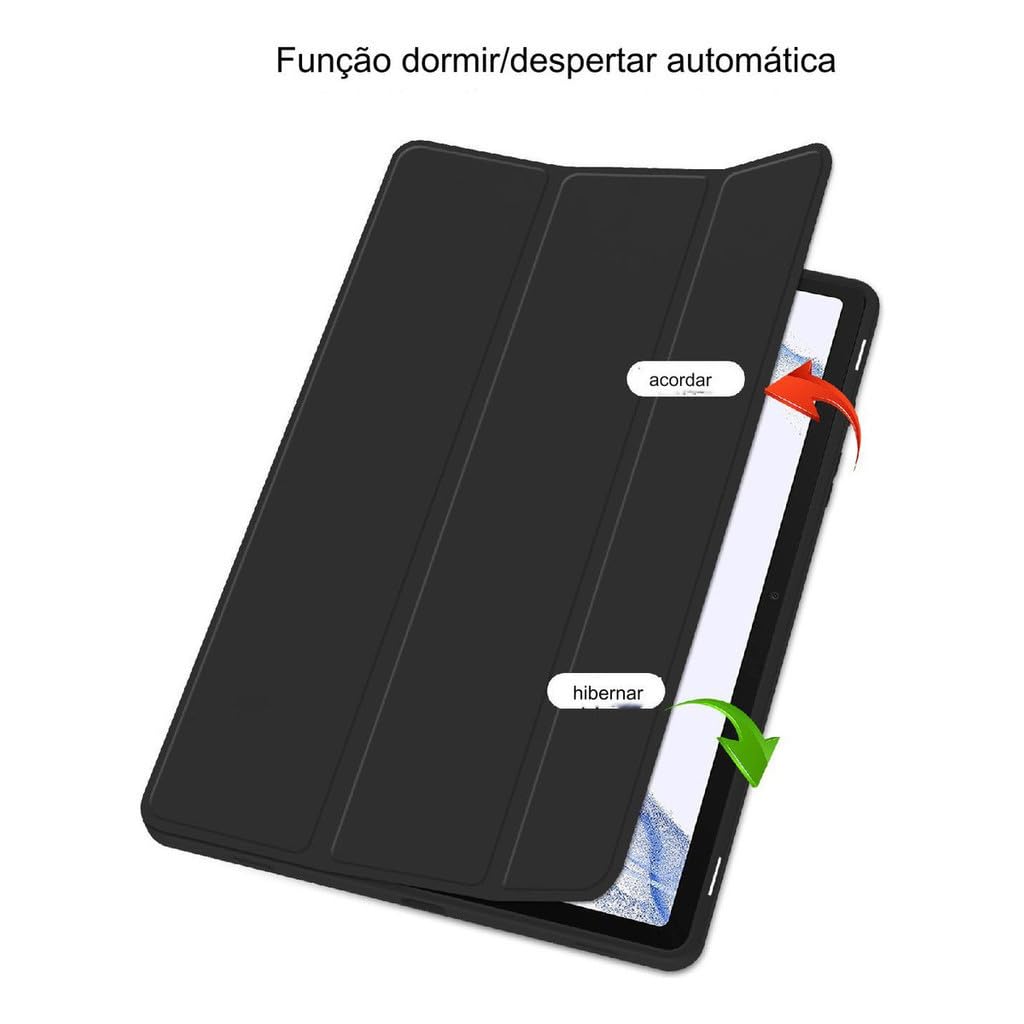 Capa Dobrável Para Tablet De Hibernação Para Samsung Tab S8 Ultra Com Slot Para Caneta Cor Sólida. - Imagem 8