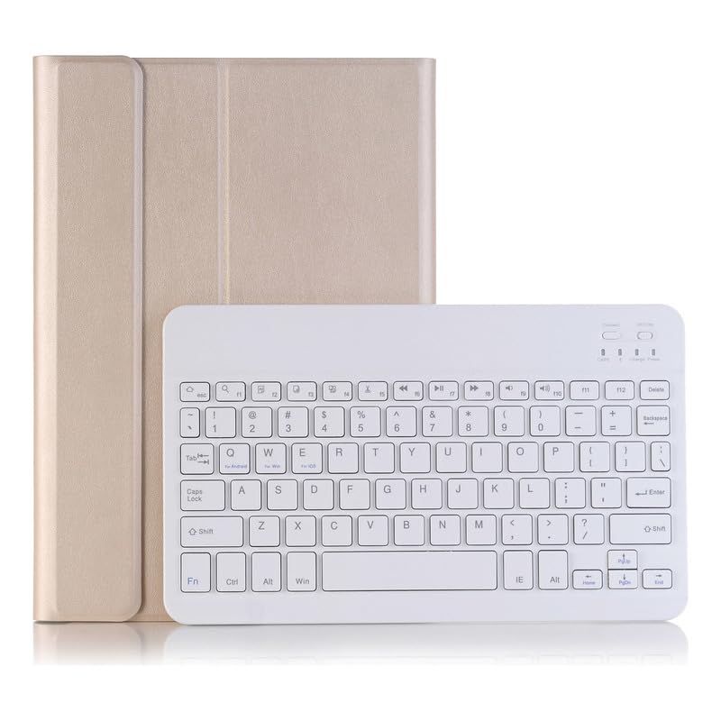 Adequado para S9 Plus 12,4 polegadas capa protetora para tablet com teclado circular, capa clássica de couro de cor sólida, teclado leve e ágil (Azul Escuro) - Imagem 12