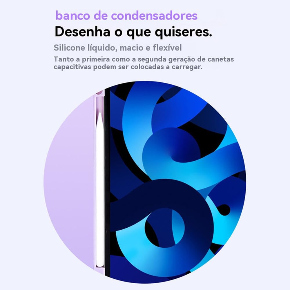 Capa Tablet Atração Magnética Para IPad Air4/5 10,9 Polegadas Com Slot De Canetas Rotação De 360°. - Imagem 6