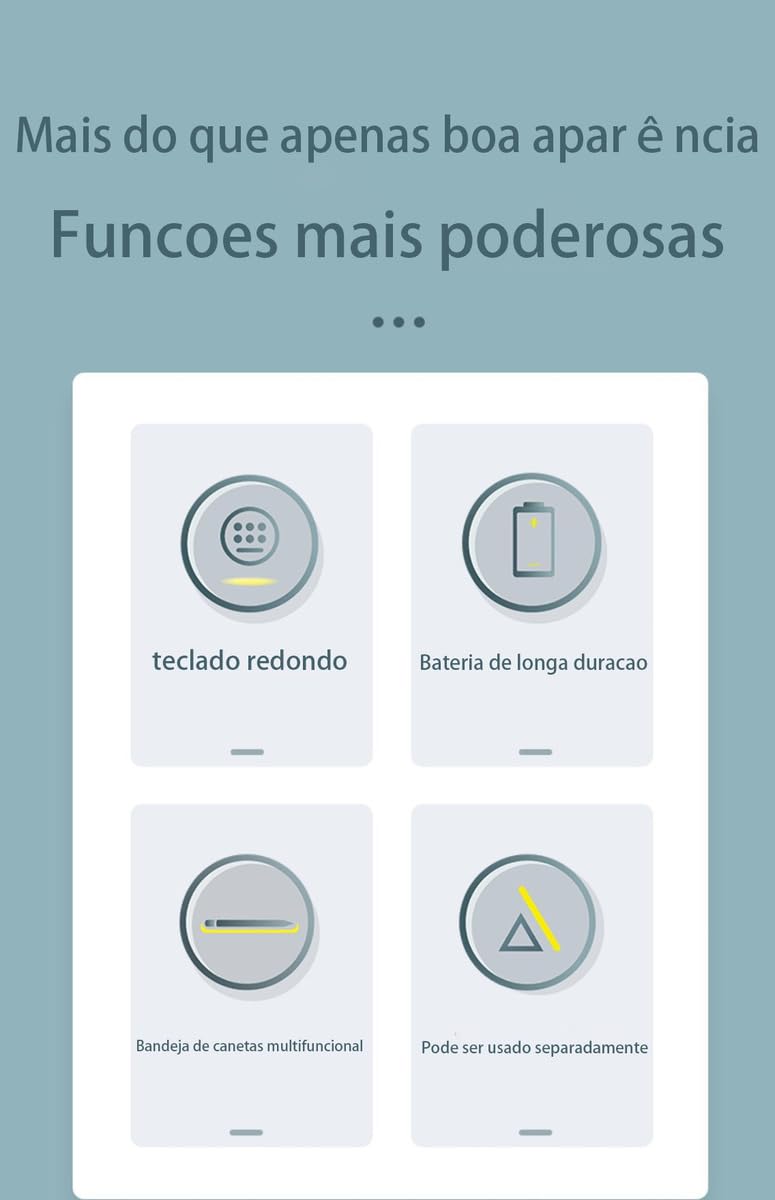 Capa Para Tablet, Capa + Mouse e Teclado Magnético Bluetooth Destacável Para Samsung S6 Lite(10.4 In). - Imagem 6