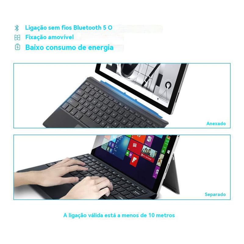 Teclado De Toque Bluetooth Para Surface Pro3/4/5/6/7 Sem Fio - Imagem 4