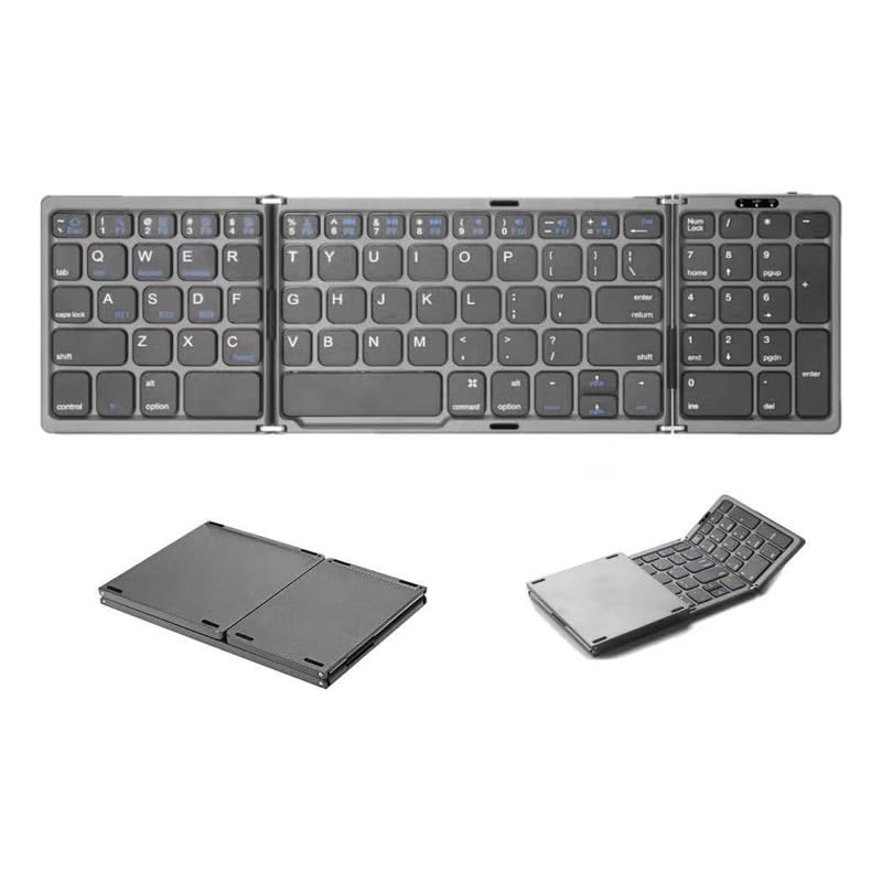 Teclado Bluetooth Sem Fios Portátil e Dobrável Universal - Imagem 9