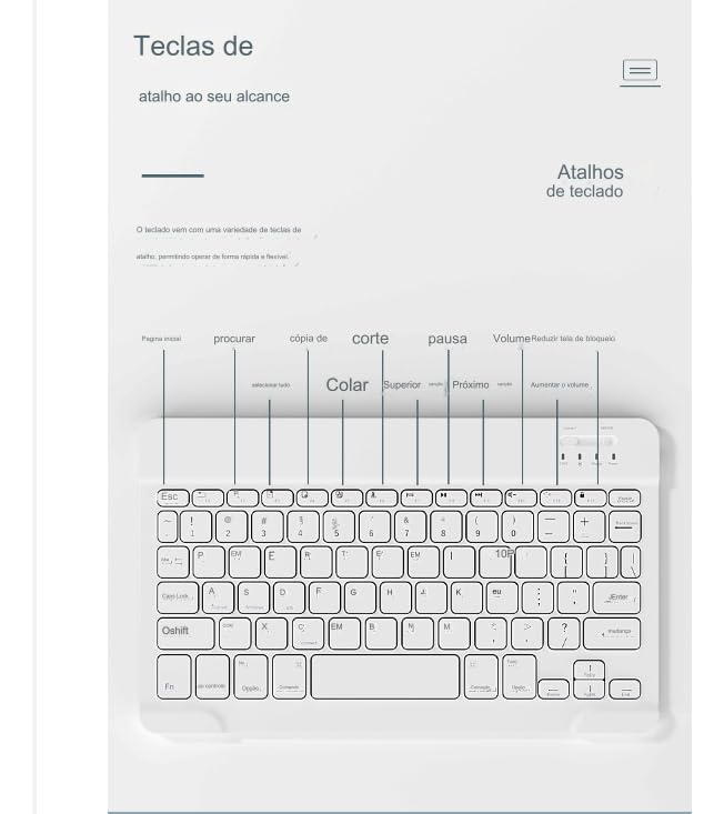 Capa Para Samsung Tab S8 Ultra 14.6 &bluetooth Teclado e Mouse (Preto, Teclado retroiluminado) - Imagem 6