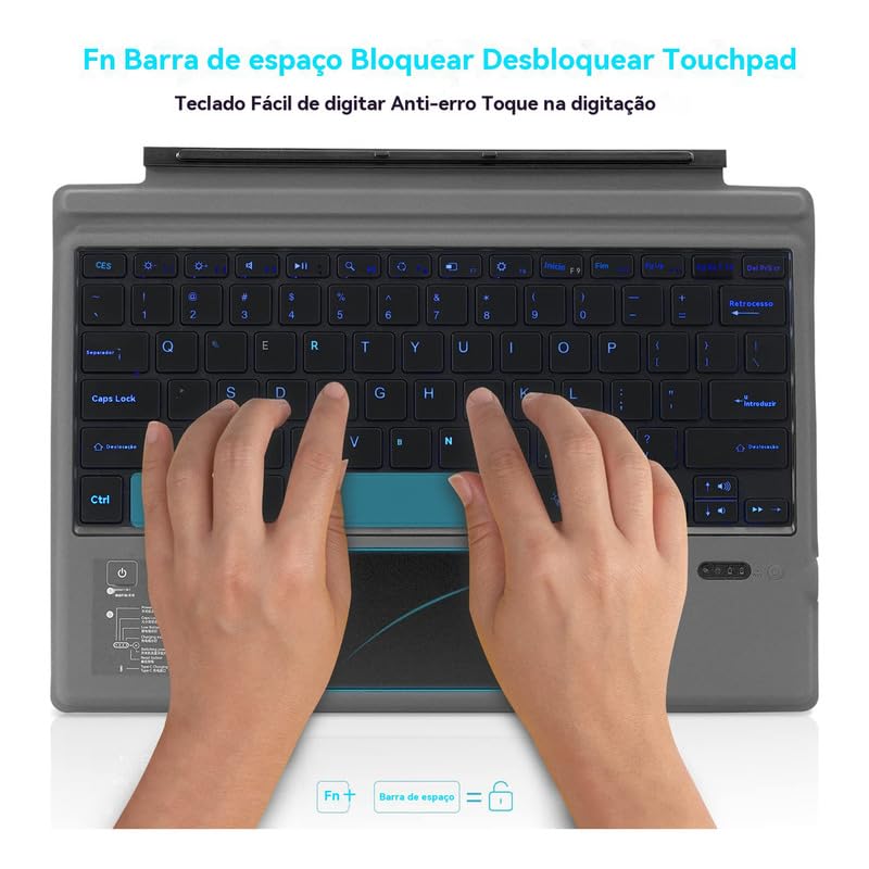 Teclado De Toque Bluetooth Para Surface Pro3/4/5/6/7 Sem Fio - Imagem 7