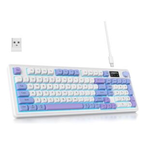 Teclado Gamer Rgb Silencioso Bluetooth/2,4g Sem Fio/Com Fio