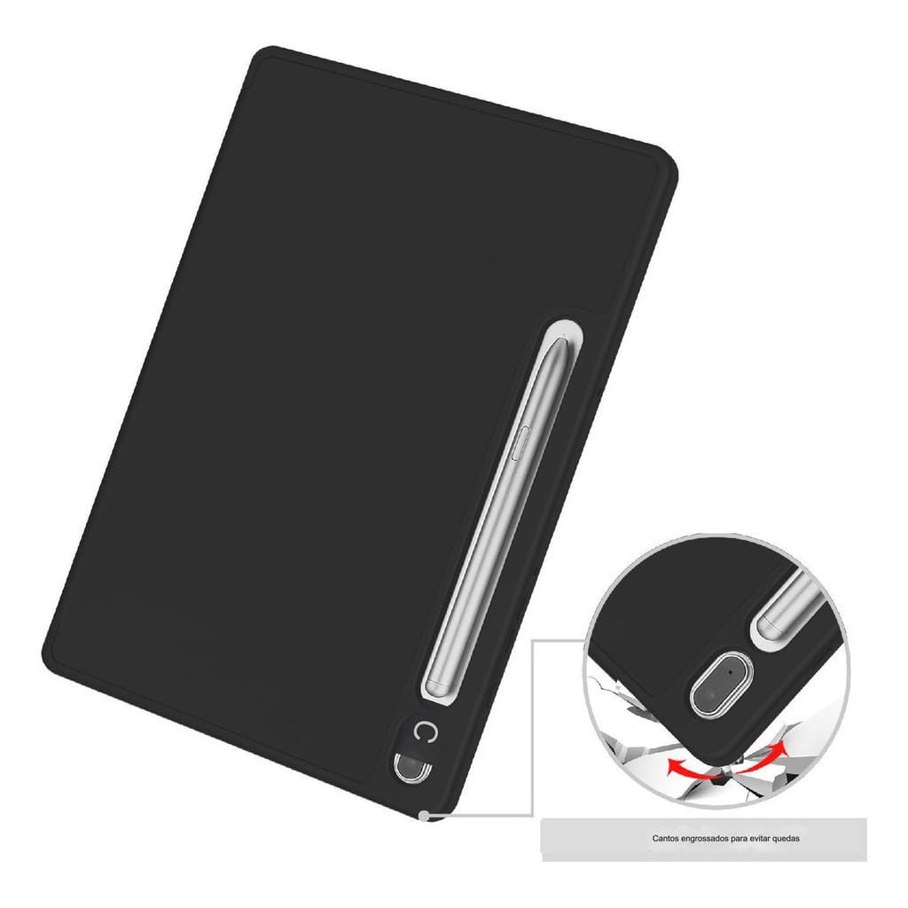 Capa Dobrável Para Tablet De Hibernação Para Samsung Tab S8 Ultra Com Slot Para Caneta Cor Sólida. - Imagem 7