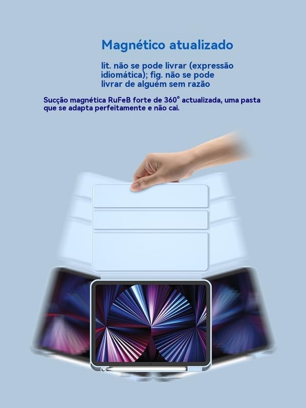 Capa Rotativa Removível Magnética Para iPad 10 Geração - Imagem 9