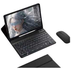 Capa Para Samsung Tab S8 Ultra 14.6 &bluetooth Teclado e Mouse (Preto, Teclado retroiluminado)