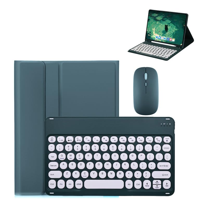 Kit Capa para iPad Air 4/5: Case para Tablet + Teclado com teclas redondas + Mouse - Imagem 19