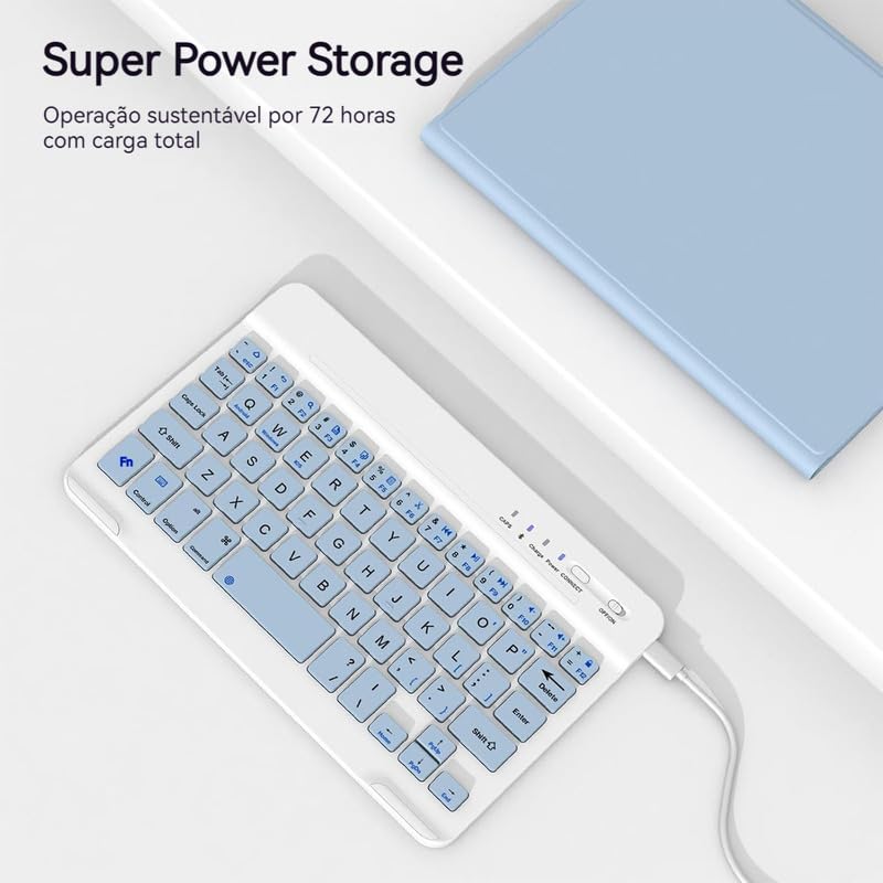 Kit Capa para Samsung Tablet A7 10.4: Capa para Tablet + Teclado Removível + Mouse - Imagem 8