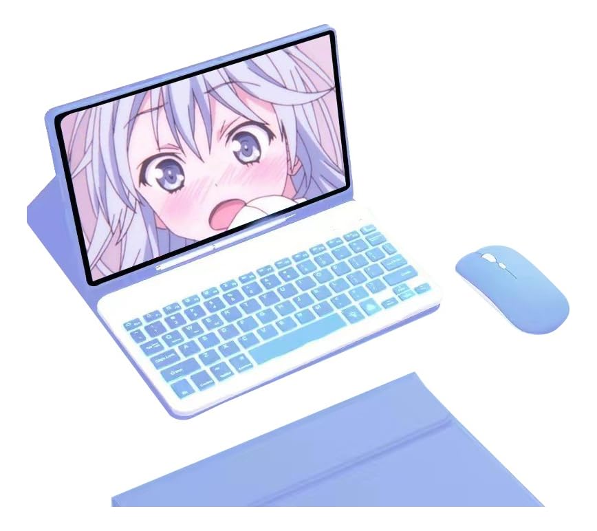 Teclado Para Samsung Tab S7 Plus/S7 fe/S8 Plus-12.4in.com Capas+Mouse (Preto, Teclado retroiluminado) - Imagem 13