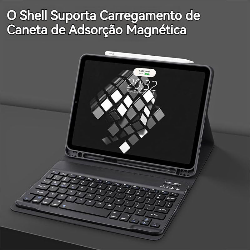 Capa Para Tablet, Capa + Mouse e Teclado Magnético Bluetooth Destacável Para iPad Mini6 8.3 inch. - Imagem 4