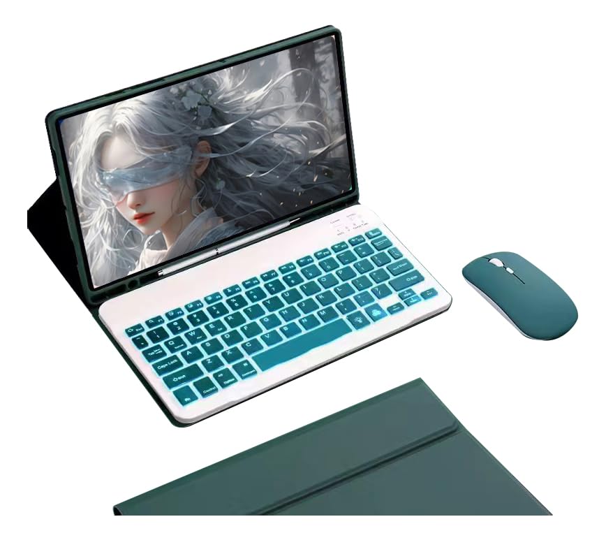 Capa Para Samsung Tab S8 Ultra 14.6 &bluetooth Teclado e Mouse (Preto, Teclado retroiluminado) - Imagem 14