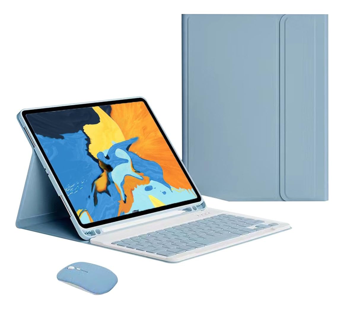 Teclado Para Samsung Tab S7 Plus/S7 fe/S8 Plus-12.4in.com Capas+Mouse (Preto, Teclado retroiluminado) - Imagem 16