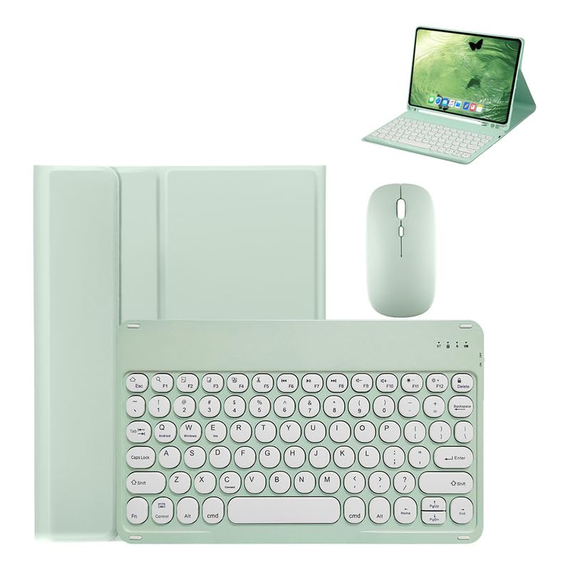 Kit Capa para iPad Air 4/5: Case para Tablet + Teclado com teclas redondas + Mouse - Imagem 18
