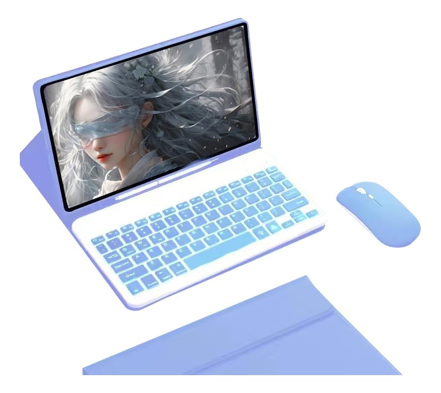 Capa Para Samsung Tab S8 Ultra 14.6 &bluetooth Teclado e Mouse (Preto, Teclado retroiluminado) - Imagem 12