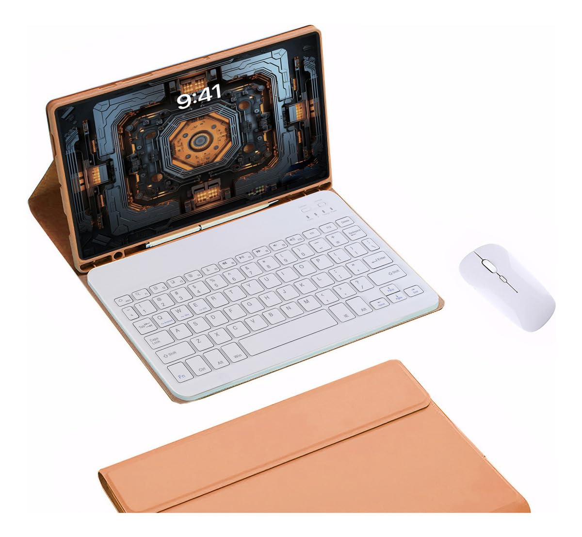 Capa Para Samsung Tab S8 Ultra 14.6 &bluetooth Teclado e Mouse (Preto, Teclado retroiluminado) - Imagem 25